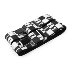 Trouser braces / suspenders, chess, width 4 cm, length 120 cm - Black (1 Piece)