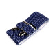 Trouser braces / suspenders, folklore blue print, width 3.5 cm, length 120 cm - Blue dark (1 Piece) Trouser braces / suspenders, folklore blue print, width 3.5 cm, length 120 cm - Blue dark (1 Piece)