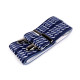 Trouser braces / suspenders, folklore blue print, width 3.5 cm, length 120 cm - Blue dark (1 Piece) Trouser braces / suspenders, folklore blue print, width 3.5 cm, length 120 cm - Blue dark (1 Piece)