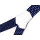 Trouser braces / suspenders, folklore blue print, width 3.5 cm, length 120 cm - Blue dark (1 Piece) Trouser braces / suspenders, folklore blue print, width 3.5 cm, length 120 cm - Blue dark (1 Piece)