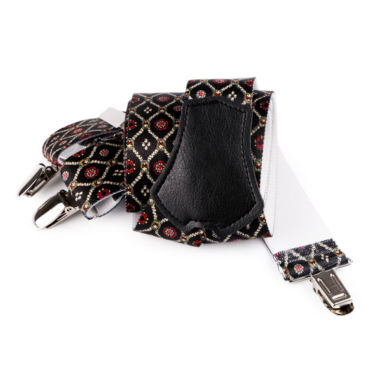 Trouser braces / suspenders, width 3.5 cm length 120 cm - Bordeaux (1 Piece) Trouser braces / suspenders, width 3.5 cm length 120 cm - Bordeaux (1 Piece)