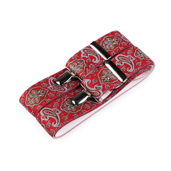 Trouser braces / suspenders, width 3.5 cm length 120 cm - Bordeaux (1 Piece) Trouser braces / suspenders, width 3.5 cm length 120 cm - Bordeaux (1 Piece)