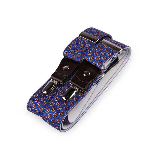 Trouser braces with double fastening, width 3.5 cm, length 120 cm - Red (1 Piece) Trouser braces with double fastening, width 3.5 cm, length 120 cm - Red (1 Piece)