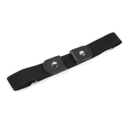 Gürtel ohne schnalle, elastisch, unisex, breite 3 cm - Schwarz (1 Stück)