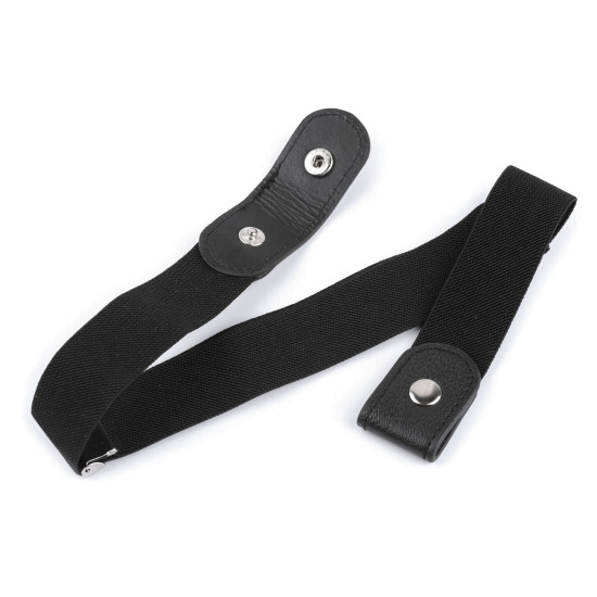 Gürtel ohne schnalle, elastisch, unisex, breite 3 cm - Schwarz (1 Stück) Gürtel ohne schnalle, elastisch, unisex, breite 3 cm - Schwarz (1 Stück)