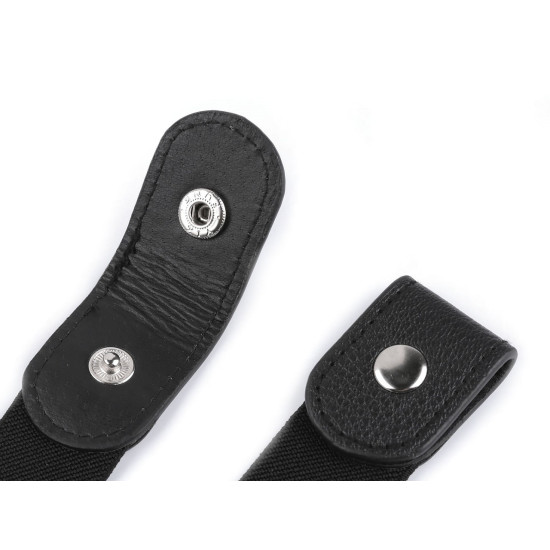 Gürtel ohne schnalle, elastisch, unisex, breite 3 cm - Schwarz (1 Stück) Gürtel ohne schnalle, elastisch, unisex, breite 3 cm - Schwarz (1 Stück)