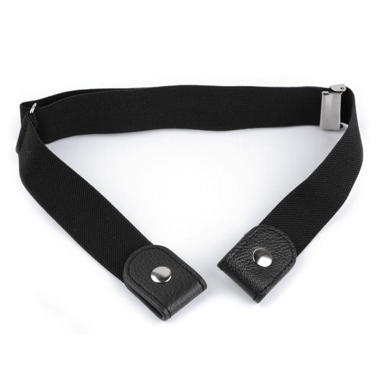 Gürtel ohne schnalle, elastisch, unisex, breite 3 cm - Schwarz (1 Stück) Gürtel ohne schnalle, elastisch, unisex, breite 3 cm - Schwarz (1 Stück)