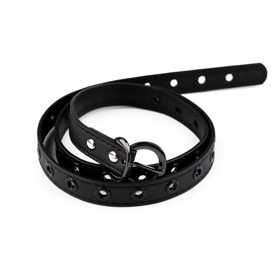 Damen-/mädchengürtel, breite 1,8 cm - Schwarz (1 Stück) Damen-/mädchengürtel, breite 1,8 cm - Schwarz (1 Stück)