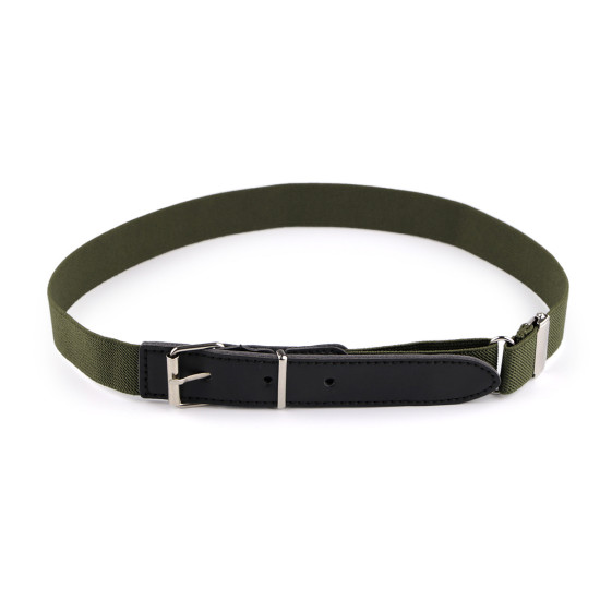 Pasek dziecięcy elastyczny szerokość 2,5 cm - Zielony khaki (1 Sztuka) Pasek dziecięcy elastyczny szerokość 2,5 cm - Zielony khaki (1 Sztuka)