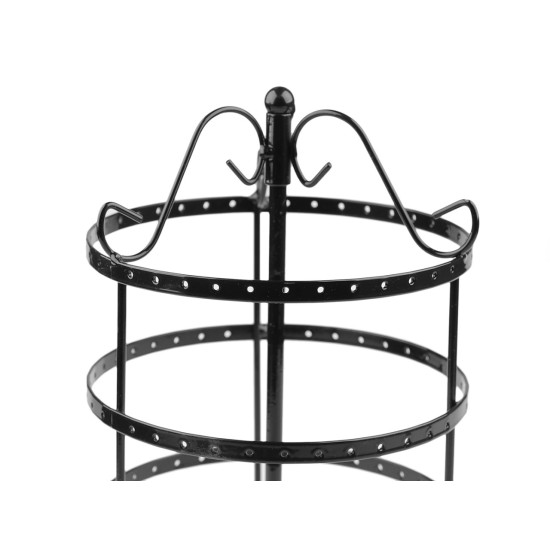 Forgó fülbevalóállvány 30cm - Fekete (1 Darab)