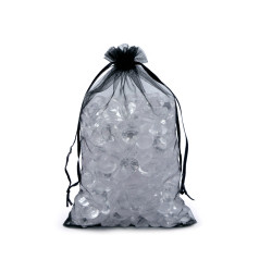 Woreczek podarunkowy 17x23 cm organza - Czarny (100 Sztuki)