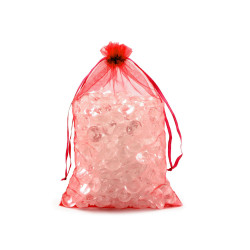 Woreczek podarunkowy 17x23 cm organza - Czerwony (10 Sztuki)