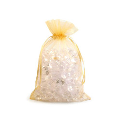 Woreczek podarunkowy 17x23 cm organza - Złoty (10 Sztuki)