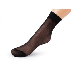 Calcetines de nailon 20 denieres, 5 pares - Negro (1 Caja)