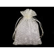 Ajándék zsákocska méretei 13x18 cm pöttyös organza - Fehér (10 Darabok) Ajándék zsákocska méretei 13x18 cm pöttyös organza - Fehér (10 Darabok)