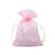 Ajándék zsákocska méretei 13x18 cm pöttyös organza - Fehér (10 Darabok) Ajándék zsákocska méretei 13x18 cm pöttyös organza - Fehér (10 Darabok)
