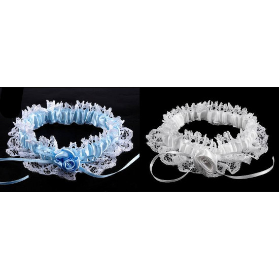 Ślubna podwiązka koronkowa - White (1 Sztuka) Ślubna podwiązka koronkowa - White (1 Sztuka)