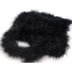 Feather boa 25 g length 2m - Black (1 Piece)
