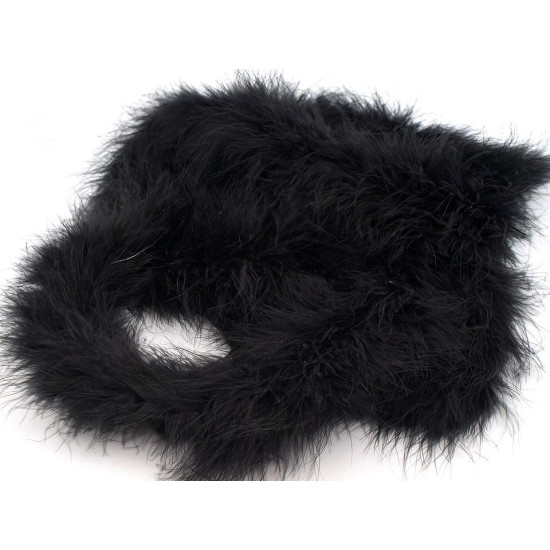 Feather boa 25 g length 2m - Black (1 Piece) Feather boa 25 g length 2m - Black (1 Piece)
