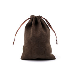 Geschenkbeutel 11 x 16 cm baumwolle - Dunkelbraun (1 Stück)