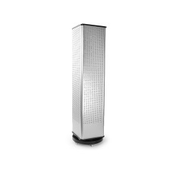 Rotating jewelry display stand 39x39x171 cm - Silver (1 Piece)