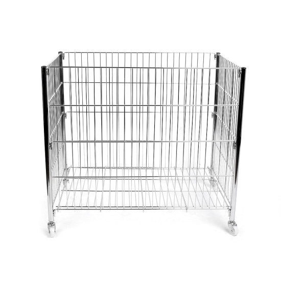Caisse grillagée métallique, 60 x 80 x 90 cm - Noir-argent (1 Pièce) Caisse grillagée métallique, 60 x 80 x 90 cm - Noir-argent (1 Pièce)