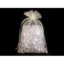 Woreczek podarunkowy 14x21 cm organza - Jasnybeżowy (10 Sztuki)