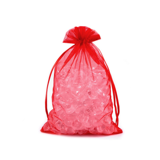Organza ajándéktasak 14x21 cm - Piros (100 Darabok) Organza ajándéktasak 14x21 cm - Piros (100 Darabok)
