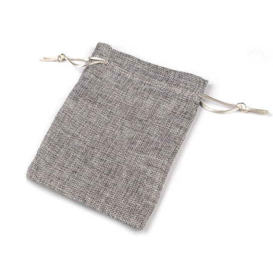Drawstring pouch bag 12.5x17.5 cm imitation jute 2nd quality - Medium brown (50 Pieces) Drawstring pouch bag 12.5x17.5 cm imitation jute 2nd quality - Medium brown (50 Pieces)