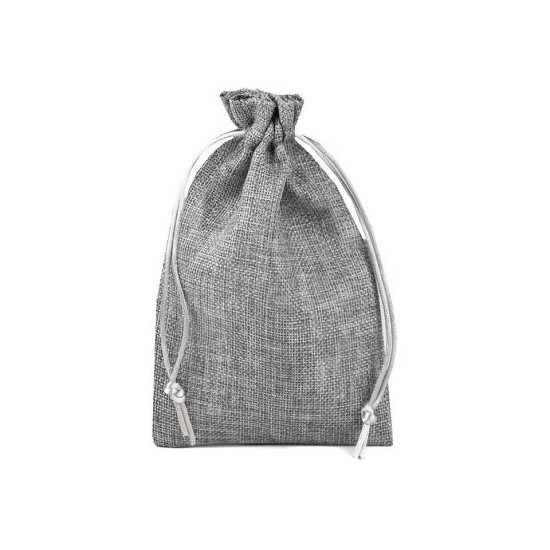 Drawstring pouch bag 12.5x17.5 cm imitation jute 2nd quality - Medium brown (50 Pieces) Drawstring pouch bag 12.5x17.5 cm imitation jute 2nd quality - Medium brown (50 Pieces)