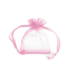 Bolsa de regalo de organza 4,5x7 cm - Rosa (100 Piezas)