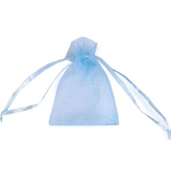 Bolsa de regalo de organza 4,5x7 cm - Azul claro (10 Piezas)