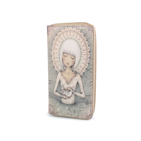 Dámska peňaženka 10x19 cm - Ecru (1 Kus) Dámska peňaženka 10x19 cm - Ecru (1 Kus)