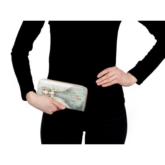 Dámska peňaženka 10x19 cm - Ecru (1 Kus) Dámska peňaženka 10x19 cm - Ecru (1 Kus)
