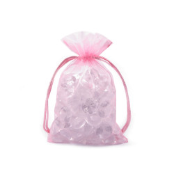 Woreczek podarunkowy 10x15 cm organza - Różowy jasny (10 Sztuki)