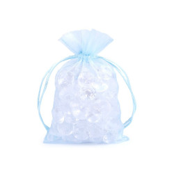 Woreczek podarunkowy 10x15 cm organza - Jasnyniebieski (10 Sztuki)