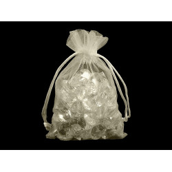 Woreczek podarunkowy 10x15 cm organza - Kremowyjasny (10 Sztuki)