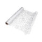 Christmas / wedding organza fabric with metallic printing width 36 cm - White (1 Meter)