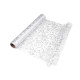 Christmas / wedding organza fabric with metallic printing width 36 cm - White (1 Meter) Christmas / wedding organza fabric with metallic printing width 36 cm - White (1 Meter)
