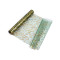 Christmas / wedding organza fabric with metallic printing width 36 cm - Dark green (1 Meter)