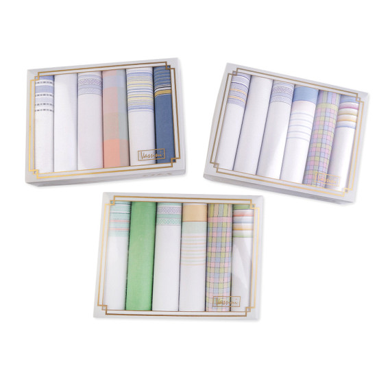 Ladies handkerchiefs / gift box set - Random mix (1 Box) Ladies handkerchiefs / gift box set - Random mix (1 Box)