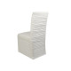 Stretch chair cover - pleated - White (4 Pieces)
