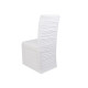Stretch chair cover - pleated - White (4 Pieces)