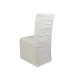 Stretch chair cover - pleated - White (4 Pieces)