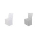 Stretch chair cover - pleated - White (4 Pieces)