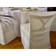 Stretch chair cover - pleated - White (4 Pieces)