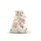 Cotton string gift bag with flowers 10x12 cm - Ecru light (10 Pieces) Cotton string gift bag with flowers 10x12 cm - Ecru light (10 Pieces)