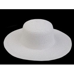Ladies summer hat unfinished for diy - White (1 Piece)