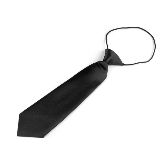 Krawat dziecięcy 7x27 cm - Czarny (4 Sztuki) Krawat dziecięcy 7x27 cm - Czarny (4 Sztuki)