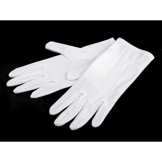 Rękawiczki wizytowe satynowe męskie - White (1 Para) Rękawiczki wizytowe satynowe męskie - White (1 Para)